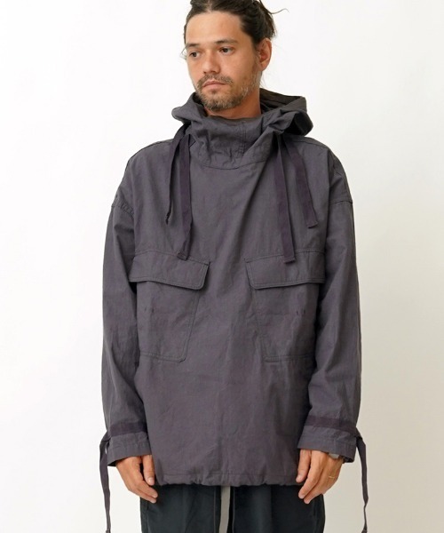 EGO TRIPPING(エゴトリッピング)の「mj8313- SALVAGE HOODIE JACKET ジャケット(その他アウター・メンズ・ネイビー/レンガ/チャコール・46/48)」の2枚目の写真