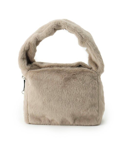 SHOO・LA・RUE（シューラルー）の「◆シャーリングエコファーショルダー（ショルダーバッグ・レディース・サンドベージュ/ナチュラル/ブラウン系/ライトグリーン系・00）」の2枚目の写真