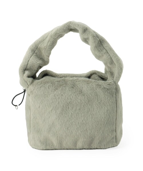 SHOO・LA・RUE（シューラルー）の「◆シャーリングエコファーショルダー（ショルダーバッグ・レディース・サンドベージュ/ナチュラル/ブラウン系/ライトグリーン系・00）」の4枚目の写真