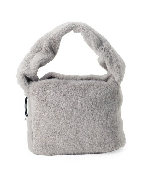 SHOO・LA・RUE（シューラルー）の「◆シャーリングエコファーショルダー（ショルダーバッグ・レディース・サンドベージュ/ナチュラル/ブラウン系/ライトグリーン系・00）」の8枚目の写真