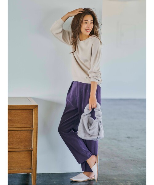 SHOO・LA・RUE（シューラルー）の「◆シャーリングエコファーショルダー（ショルダーバッグ・レディース・サンドベージュ/ナチュラル/ブラウン系/ライトグリーン系・00）」の17枚目の写真