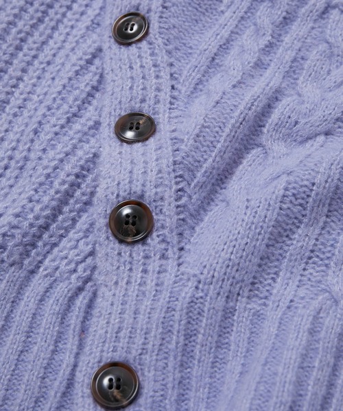 vis-`a-vis（ビサビ）の「【WEB限定】パッチワークケーブルニットプルオーバー（ニット/セーター・レディース・ブラック/ブルー系その他6/レッド/ラベンダー・FREE）」の10枚目の写真