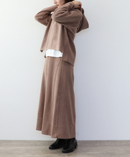 Three Four Time(スリーフォータイム)の「接結ボアパイピングフードプルオーバー(その他トップス・レディース・ブラウン/アイボリー・FREE)」の8枚目の写真