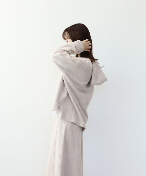 Three Four Time(スリーフォータイム)の「接結ボアパイピングフードプルオーバー(その他トップス・レディース・ブラウン/アイボリー・FREE)」の7枚目の写真