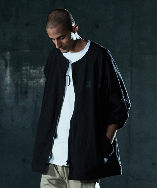 VIRGOwearworks(ヴァルゴウェアワークス)の「NO COLLAR CANNON SHELL(ノーカラージャケット・メンズ・ブラック/ブルー/バーガンディー・2/3/4)」の5枚目の写真