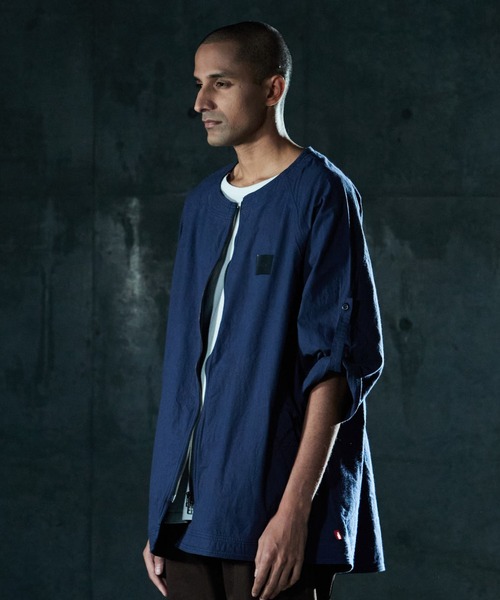 VIRGOwearworks(ヴァルゴウェアワークス)の「NO COLLAR CANNON SHELL(ノーカラージャケット・メンズ・ブラック/ブルー/バーガンディー・2/3/4)」の7枚目の写真