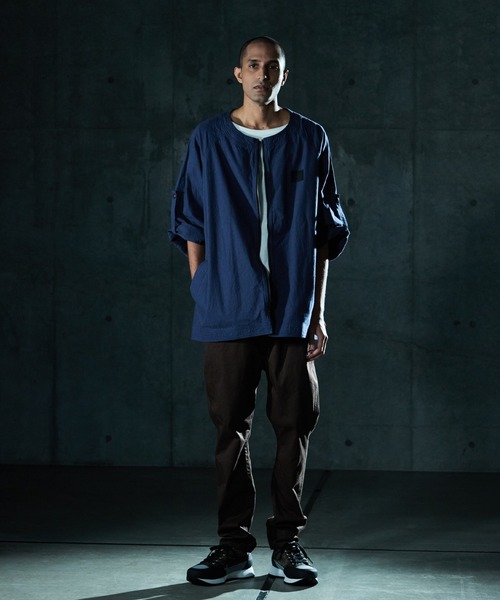 VIRGOwearworks(ヴァルゴウェアワークス)の「NO COLLAR CANNON SHELL(ノーカラージャケット・メンズ・ブラック/ブルー/バーガンディー・2/3/4)」の16枚目の写真