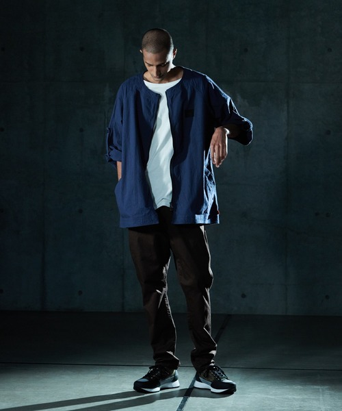 VIRGOwearworks(ヴァルゴウェアワークス)の「NO COLLAR CANNON SHELL(ノーカラージャケット・メンズ・ブラック/ブルー/バーガンディー・2/3/4)」の17枚目の写真