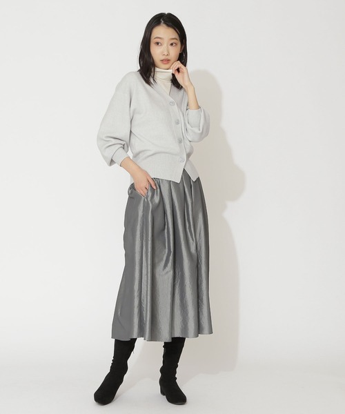 NATURAL BEAUTY BASIC(ナチュラルビューティーベーシック)の「フォルムニットカーディガン(カーディガン/ボレロ・レディース・グレー/オレンジ/オフホワイト・MEDIUM)」の14枚目の写真