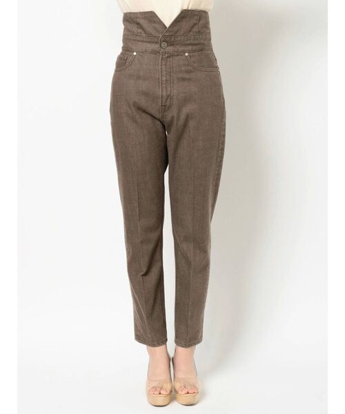 LAGUNAMOON（ラグナムーン）の「ハイウエストデザインデニムパンツ（デニムパンツ・レディース・インディゴブルー/ブラウン・SMALL/MEDIUM）」の7枚目の写真