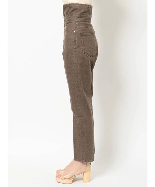 LAGUNAMOON（ラグナムーン）の「ハイウエストデザインデニムパンツ（デニムパンツ・レディース・インディゴブルー/ブラウン・SMALL/MEDIUM）」の8枚目の写真