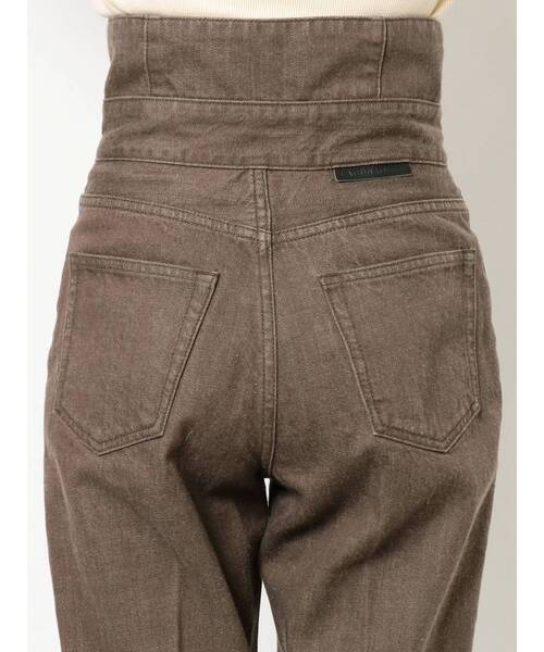 LAGUNAMOON（ラグナムーン）の「ハイウエストデザインデニムパンツ（デニムパンツ・レディース・インディゴブルー/ブラウン・SMALL/MEDIUM）」の11枚目の写真