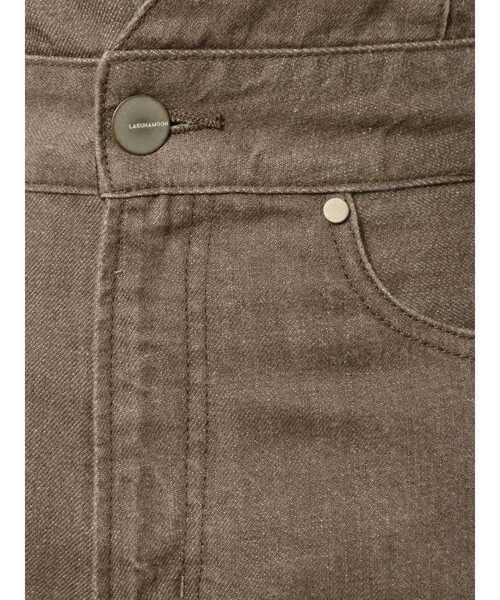 LAGUNAMOON（ラグナムーン）の「ハイウエストデザインデニムパンツ（デニムパンツ・レディース・インディゴブルー/ブラウン・SMALL/MEDIUM）」の16枚目の写真