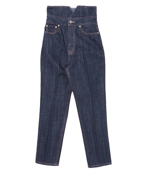 LAGUNAMOON（ラグナムーン）の「ハイウエストデザインデニムパンツ（デニムパンツ・レディース・インディゴブルー/ブラウン・SMALL/MEDIUM）」の17枚目の写真