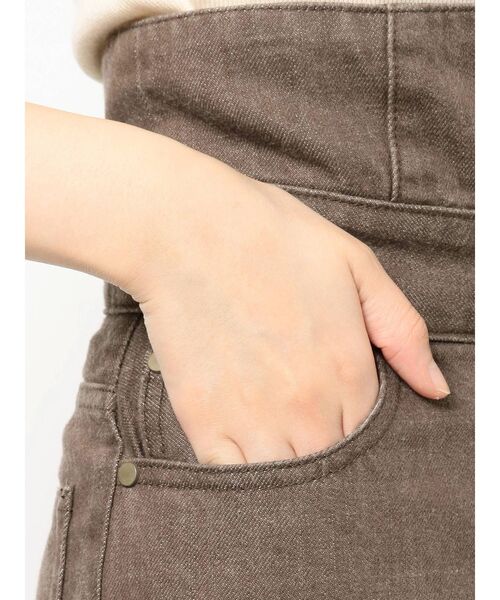 LAGUNAMOON（ラグナムーン）の「ハイウエストデザインデニムパンツ（デニムパンツ・レディース・インディゴブルー/ブラウン・SMALL/MEDIUM）」の22枚目の写真