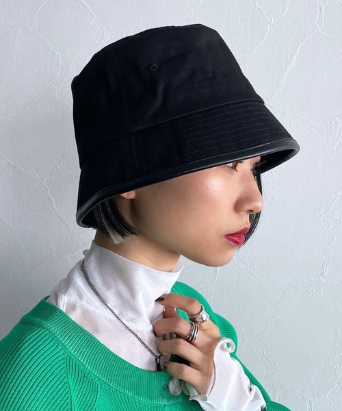 PAGEBOY（ページボーイ）の「パイピングバケハ（ハット・レディース・その他/ブラック・ONE SIZE）」の2枚目の写真