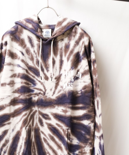 FRANKLIN & MARSHALL（フランクリンマーシャル）の「/FRANKLIN ＆ MARSHALL/TIEDYE PK - プリントパーカー（パーカー・レディース・レインボー/ネイビー/ブラック・MEDIUM/LARGE/X-LARGE）」の5枚目の写真