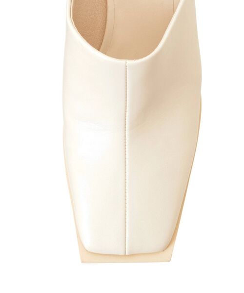 LAGUNAMOON（ラグナムーン）の「フェイクレザースクエアヒールミュールサンダル（サンダル・レディース・アイボリー/バーガンディー・SMALL/MEDIUM）」の5枚目の写真