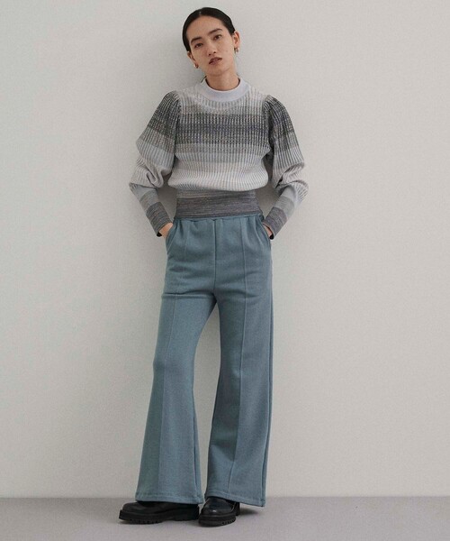 A + TOKYO（エープラストウキョウ）の「グラデーションクロップドニットトップス（ニット/セーター・レディース・グリーン/グレー・FREE）」の15枚目の写真