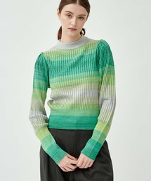 A + TOKYO（エープラストウキョウ）の「グラデーションクロップドニットトップス（ニット/セーター）」