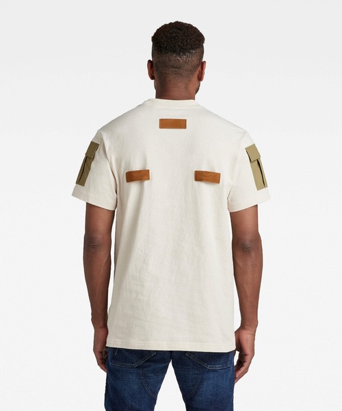 G-STAR（ジースター）の「UTILITY MIX POCKET LOOSE T-SHIRT/オーバーサイズ/ビッグシルエット（Tシャツ/カットソー・メンズ・ホワイト系その他/ダークブラック・SMALL/LARGE/MEDIUM/X-SMALL）」の4枚目の写真