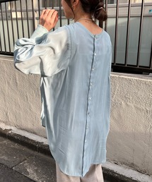 SHENERY | バックボタンシアーチュニック(シャツ/ブラウス)