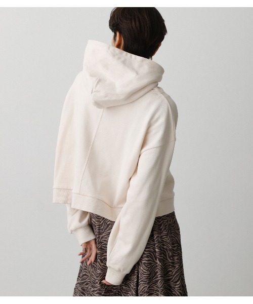 AZUL by moussy（アズールバイマウジー）の「HALF ZIP HOODIE/ハーフジップフーディ（パーカー・レディース・ブラック/ブルー/アイボリー・SMALL/MEDIUM）」の7枚目の写真