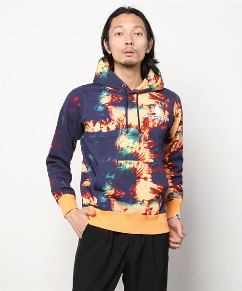 A BATHING APE（アベイシングエイプ）の「TIE DYE PULLOVER HOODIE M