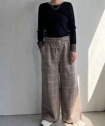 【ZOZO限定】チェックドロストパンツ