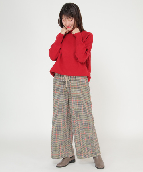 LBC(エルビーシー)の「【ZOZO限定】チェックドロストパンツ(その他パンツ・レディース・ライトブラウン/クリアグリーン・M)」の14枚目の写真