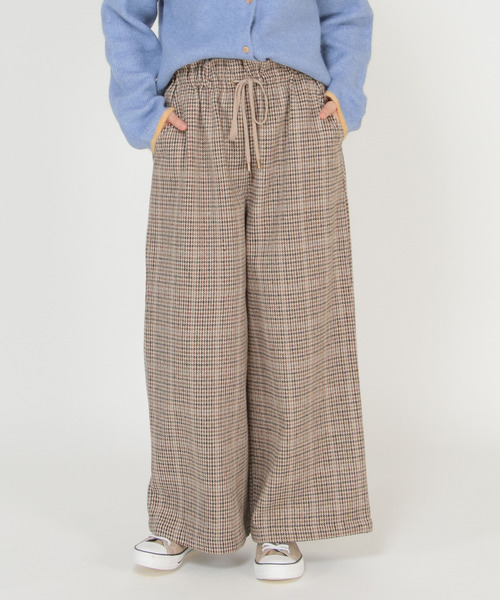 LBC(エルビーシー)の「【ZOZO限定】チェックドロストパンツ(その他パンツ・レディース・ライトブラウン/クリアグリーン・M)」の15枚目の写真