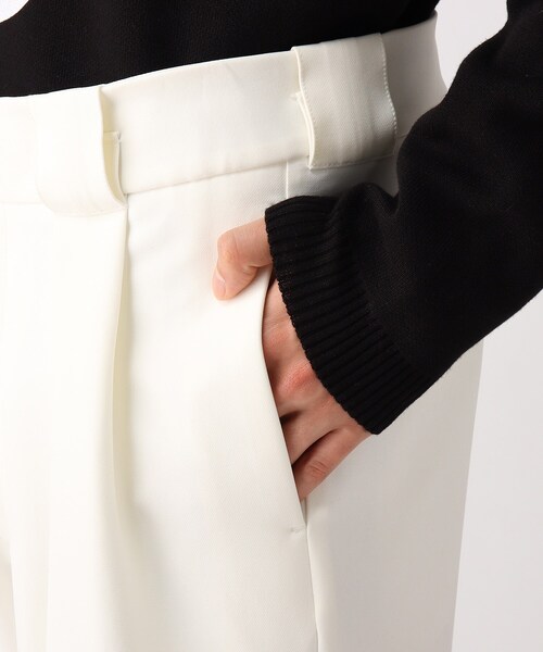 tk.TAKEO KIKUCHI（ティーケータケオキクチ）の「◆ダブルクロス ボックスプリーツパンツ（その他パンツ・メンズ・ブラック/オフホワイト・01/02/03）」の10枚目の写真