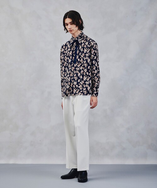 tk.TAKEO KIKUCHI（ティーケータケオキクチ）の「◆ダブルクロス ボックスプリーツパンツ（その他パンツ・メンズ・ブラック/オフホワイト・01/02/03）」の21枚目の写真