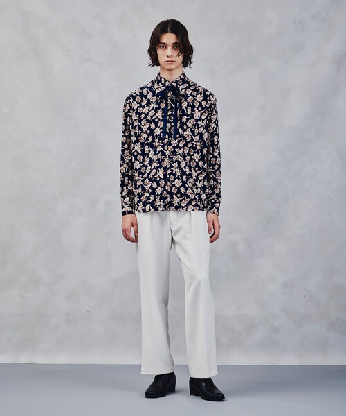 tk.TAKEO KIKUCHI（ティーケータケオキクチ）の「◆ダブルクロス ボックスプリーツパンツ（その他パンツ・メンズ・ブラック/オフホワイト・01/02/03）」の20枚目の写真