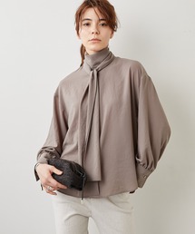 シフォンボウタイブラウス