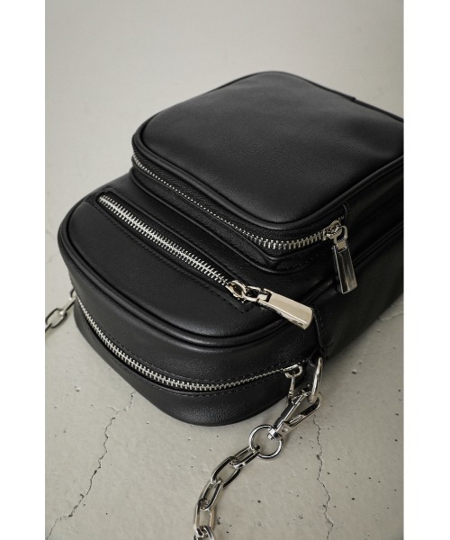 AZUL by moussy（アズールバイマウジー）の「3D POCKET SQUARE SHOULDER BAG/3Dポケットスクエアショルダーバッグ（ショルダーバッグ・レディース・ブラック/アイボリー/グレー系その他/ライトベージュ・FREE）」の18枚目の写真