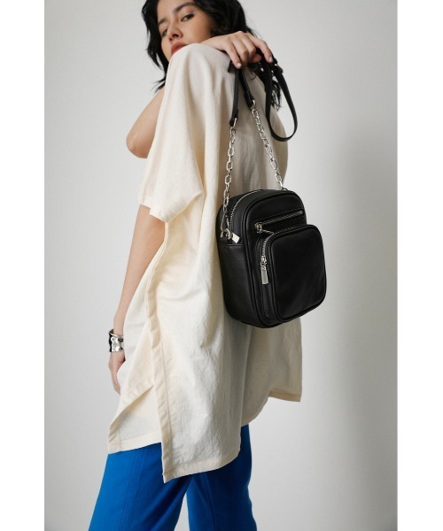 AZUL by moussy（アズールバイマウジー）の「3D POCKET SQUARE SHOULDER BAG/3Dポケットスクエアショルダーバッグ（ショルダーバッグ・レディース・ブラック/アイボリー/グレー系その他/ライトベージュ・FREE）」の21枚目の写真