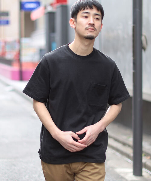 BEAMS（ビームス）の「BEAMS / ヘビーウェイト ポケット ティーシャツ（Tシャツ/カットソー・メンズ・ホワイト/ブラック/ネイビー/オリーブ・SMALL/MEDIUM/LARGE/X-LARGE）」の13枚目の写真