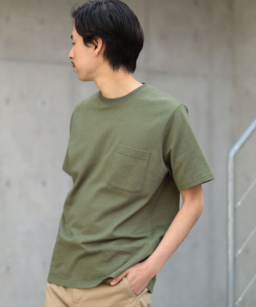 BEAMS（ビームス）の「BEAMS / ヘビーウェイト ポケット ティーシャツ（Tシャツ/カットソー・メンズ・ホワイト/ブラック/ネイビー/オリーブ・SMALL/MEDIUM/LARGE/X-LARGE）」の11枚目の写真