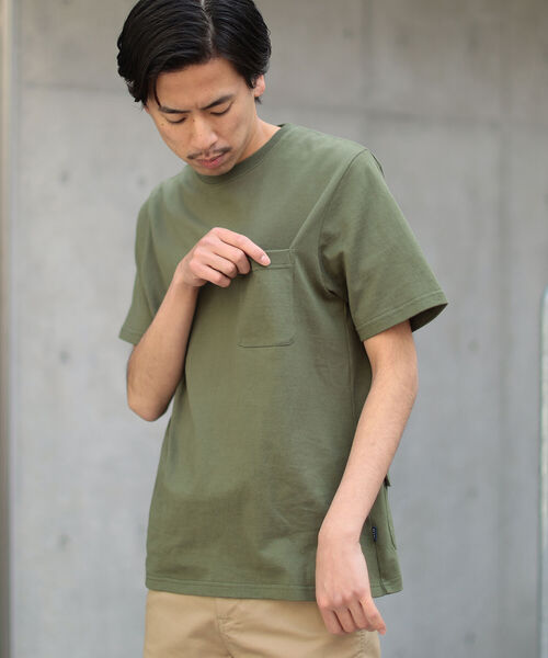 BEAMS（ビームス）の「BEAMS / ヘビーウェイト ポケット ティーシャツ（Tシャツ/カットソー・メンズ・ホワイト/ブラック/ネイビー/オリーブ・SMALL/MEDIUM/LARGE/X-LARGE）」の22枚目の写真