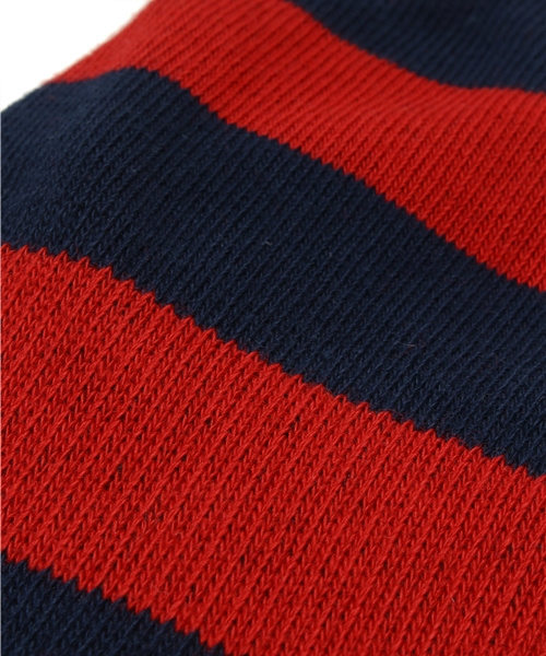 STANCE（スタンス）の「メンズ スタンスソックス マリナー ボーダー 非対称 STANCE MARINER 2（ソックス/靴下・メンズ・ネイビー・LARGE）」の5枚目の写真