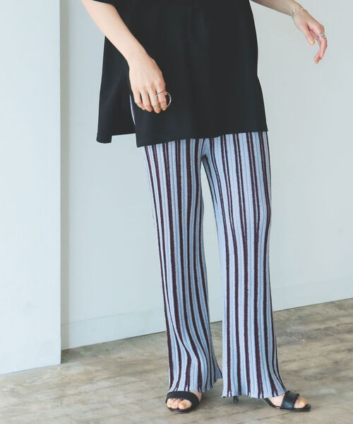 B:MING by BEAMS（ビーミングバイビームス）の「B:MING by BEAMS / ジャカード ニット パンツ 22SS（その他パンツ・レディース・オリーブ系/サックスブルー系・ONE SIZE）」の9枚目の写真