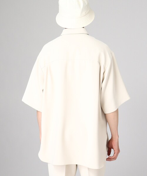 tk.TAKEO KIKUCHI（ティーケータケオキクチ）の「◆ダブルポケット5分袖ロングシャツ（ユニセックスアイテム）（シャツ/ブラウス・メンズ・アイボリー/ブラック・01/02/03）」の10枚目の写真