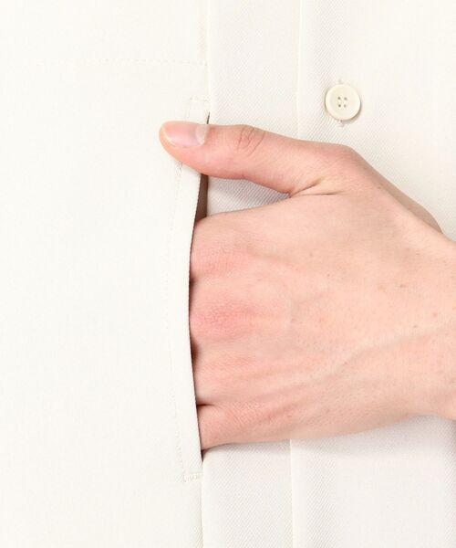 tk.TAKEO KIKUCHI（ティーケータケオキクチ）の「◆ダブルポケット5分袖ロングシャツ（ユニセックスアイテム）（シャツ/ブラウス・メンズ・アイボリー/ブラック・01/02/03）」の14枚目の写真