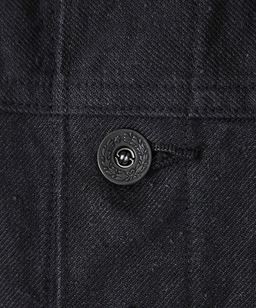 GOLD（ゴールド）の「GOLD / ゴールド：COTTON / SILK NEP TWILL BLOUSE：22A-GL15038[MUS]（デニムジャケット・メンズ・ブラック・L/M）」の8枚目の写真