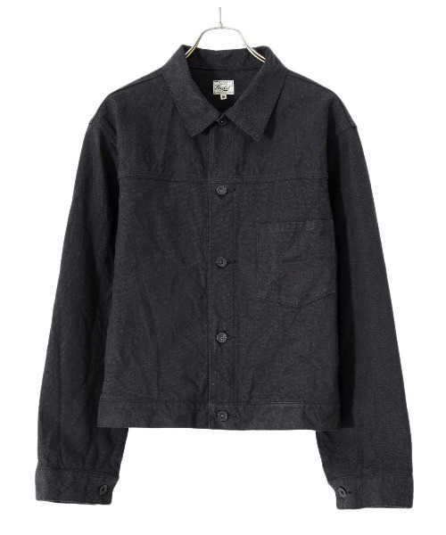 GOLD（ゴールド）の「GOLD / ゴールド：COTTON / SILK NEP TWILL BLOUSE：22A-GL15038[MUS]（デニムジャケット・メンズ・ブラック・L/M）」の17枚目の写真