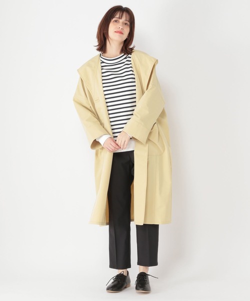 studio CLIP（スタディオクリップ）の「【ストレッチ/しわになりにくい/ウォッシャブル】ケア楽センタープレステーパードパンツ[プラスサイズ]（その他パンツ・レディース・その他1/その他2/ブラック/ベージュ・X-LARGE/XX-LARGE/MEDIUM/LARGE/XXX-LARGE/SMALL）」の6枚目の写真