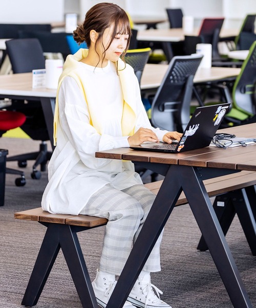 studio CLIP（スタディオクリップ）の「【ストレッチ/しわになりにくい/ウォッシャブル】ケア楽センタープレステーパードパンツ[プラスサイズ]（その他パンツ・レディース・その他1/その他2/ブラック/ベージュ・X-LARGE/XX-LARGE/MEDIUM/LARGE/XXX-LARGE/SMALL）」の20枚目の写真