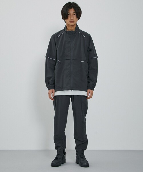 CITY TOKYO（シティトウキョウ）の「WARM UP　トラックジャケット（ブルゾン・メンズ・ダークグレー/オフホワイト/グリーン系その他・2/1）」の8枚目の写真