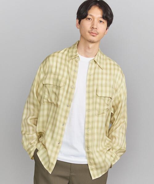 BEAUTY&YOUTH UNITED ARROWS（ビューティーアンドユースユナイテッドアローズ）の「BY ドレープ オンブレチェック シャツ（シャツ/ブラウス・メンズ・ライム/ライトブルー・L/XL/S/M）」の2枚目の写真